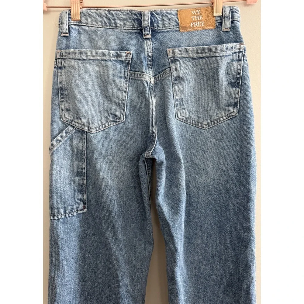 Free People We The Free Tinsley Baggy High Rise Straight Leg Jeans Women's 24
